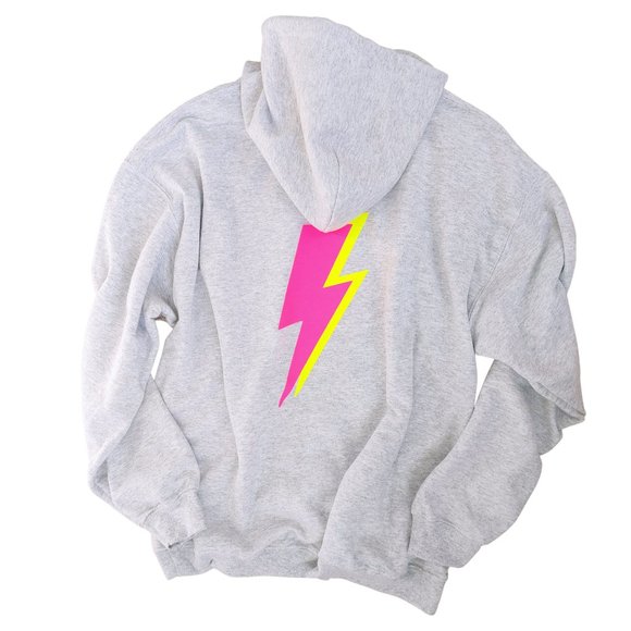 Smiley Face Lightning Bolt Hoodie - Picture 5 of 8